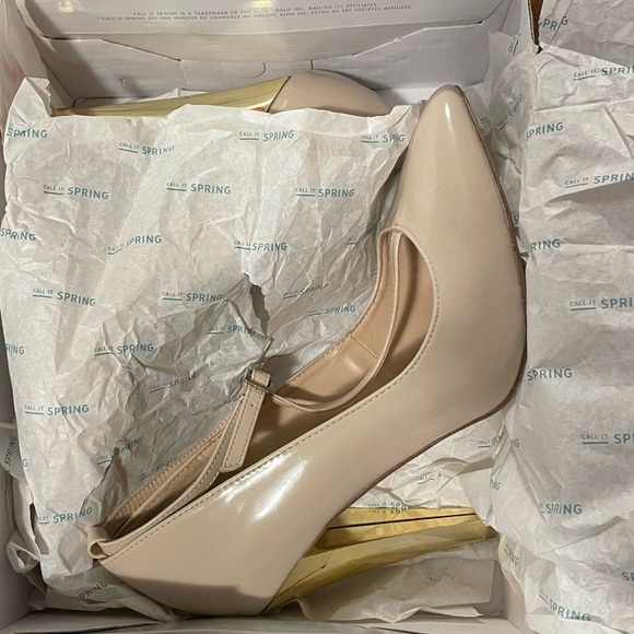Call It Spring Beige Faux Leather High Heel - Picture 6 of 10